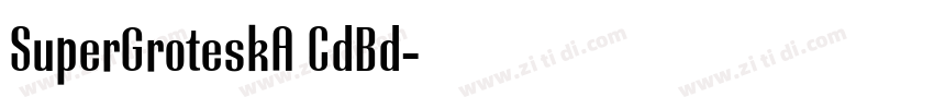 SuperGroteskA CdBd字体转换